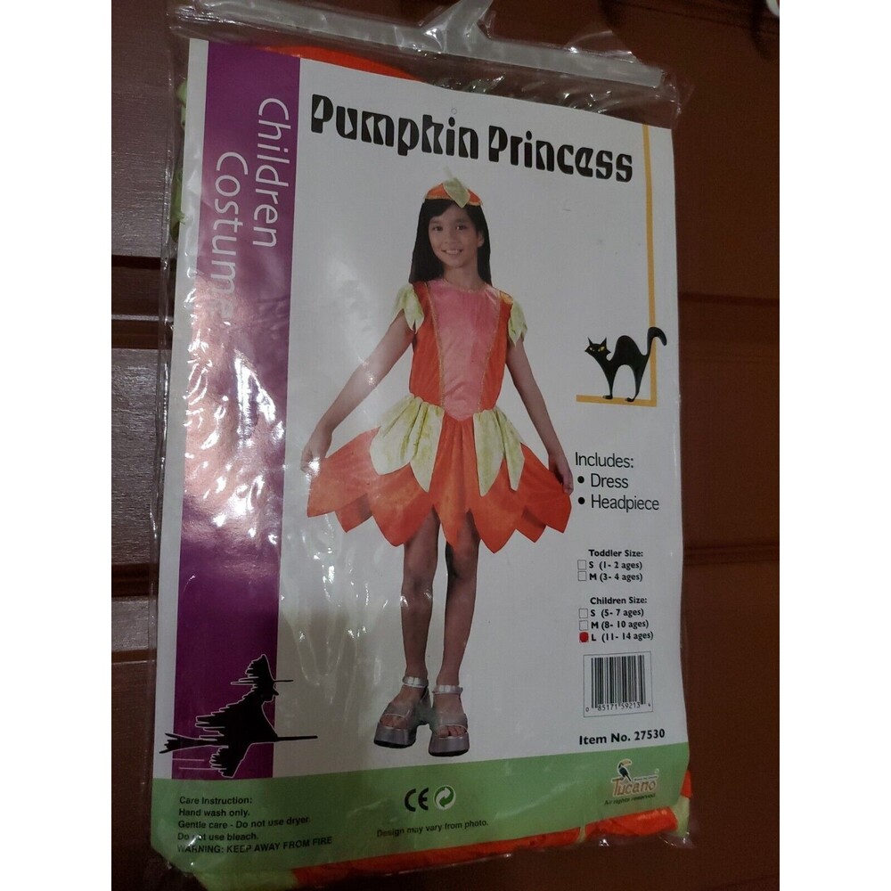 PUMPKIN PRINCESS Halloween Costume Halloween Fancy Dress Large (11-14 ages)